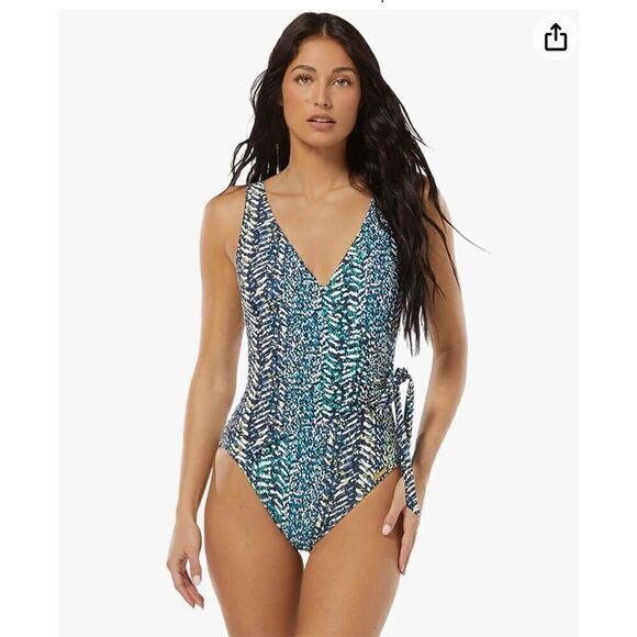 Vince Camuto Women's Standard Surplice One Piece - Picture 1 of 5